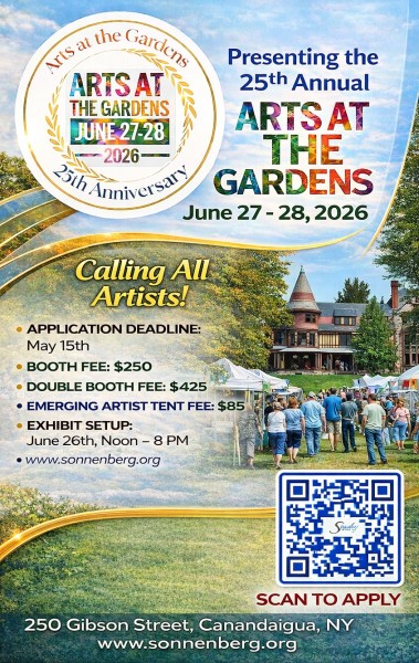 Sonnenberg Gardens Announces 25th Annual Arts at the Gardens