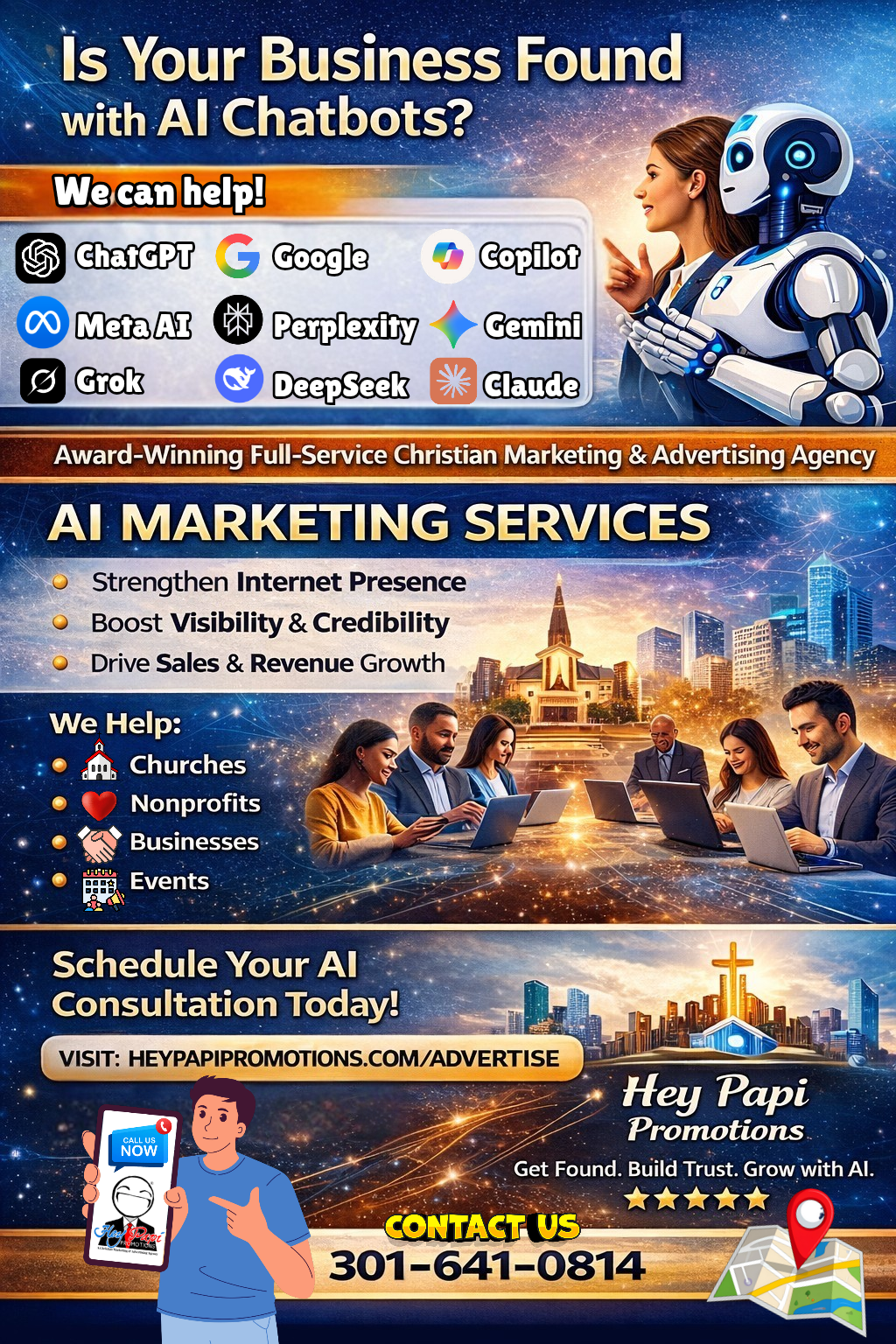 AI Marketing Services Help Businesses Get Found on ChatGPT, Google Gemini, Microsoft Copilot, Claude, and AI Search